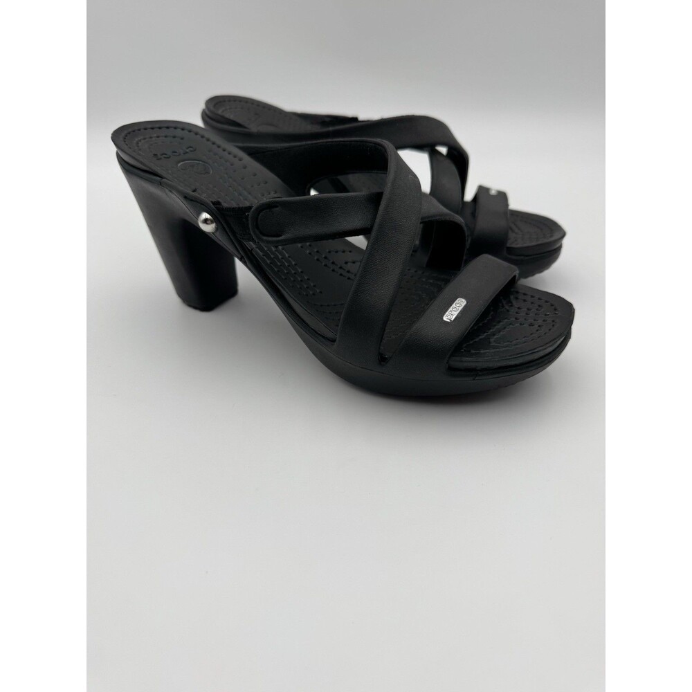 Crocs Cyprus IV Black Sandals Sz 8 Women’s Shoes